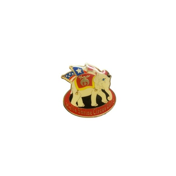 Lapel Pin Hella Shrine Circus 2013 Elephant Flags 1" Resin Metal New Shriners - Picture 2 of 4